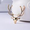 Deer Head Brooch with Antlers, Suitable for Wearing On Clothing