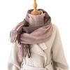 Sweet college style plaid, warm in autumn and winter, cold scarf shawl, commuter versatile couple tassel imitation cashmere scarf
