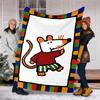 Maisy Mouse Theme Printed Blanket - Perfect for Couch, Bed, Travel & Outdoor Use | Machine Washable, Cozy & Durable.