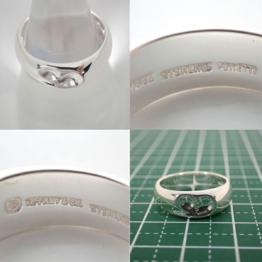 [Použitý] TIFFANY 925 Prsten se srdíčkem/Velikost 10/j12-11