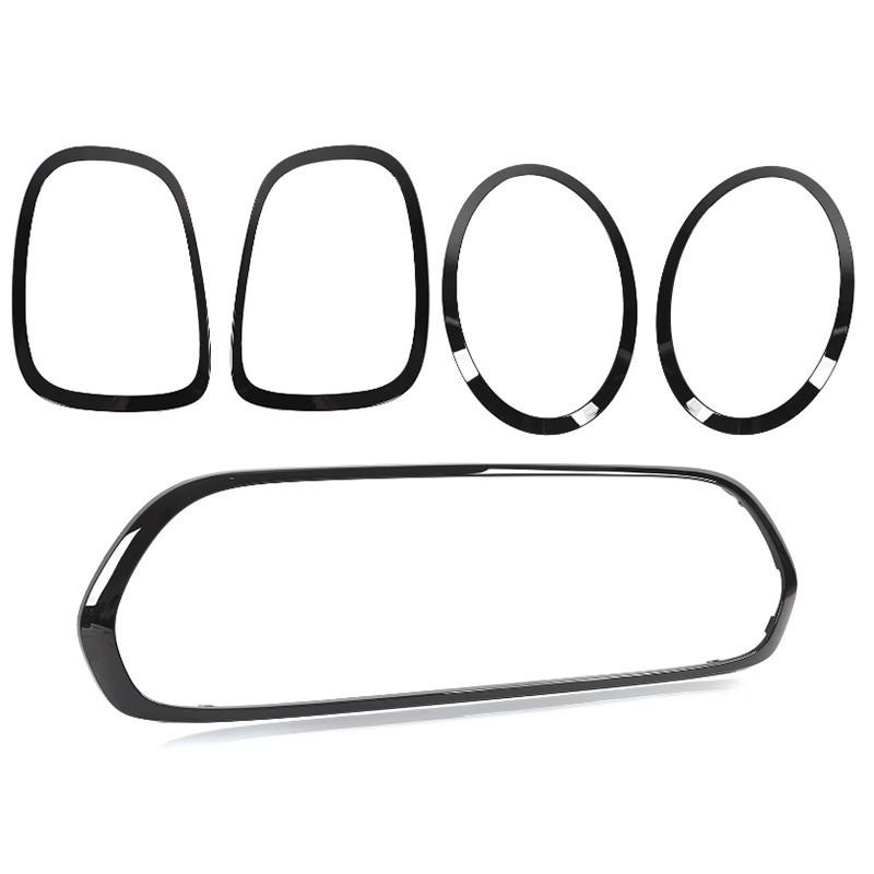 5pcs 51712285495 Front Grille Surround Cover Trim Ring For Mini F55 5 Door Hatchback Cooper S, Cooper SD 2014-2021