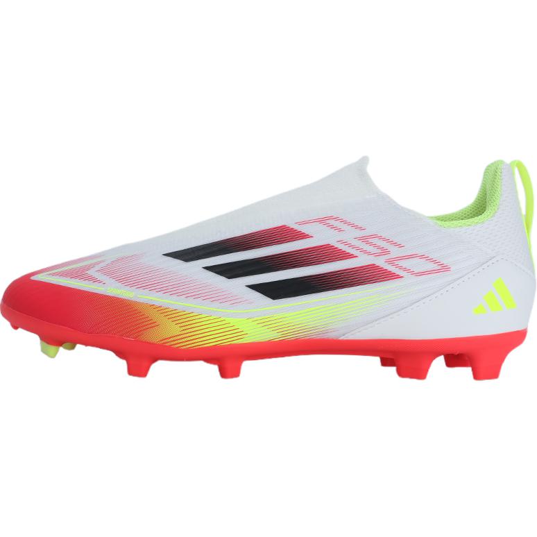 Adidas Adizero F50 League Laceless FG MG K Pure Victory Pack Barnesneakers Hvit Skyhvit Kjerne-Svart IE3743