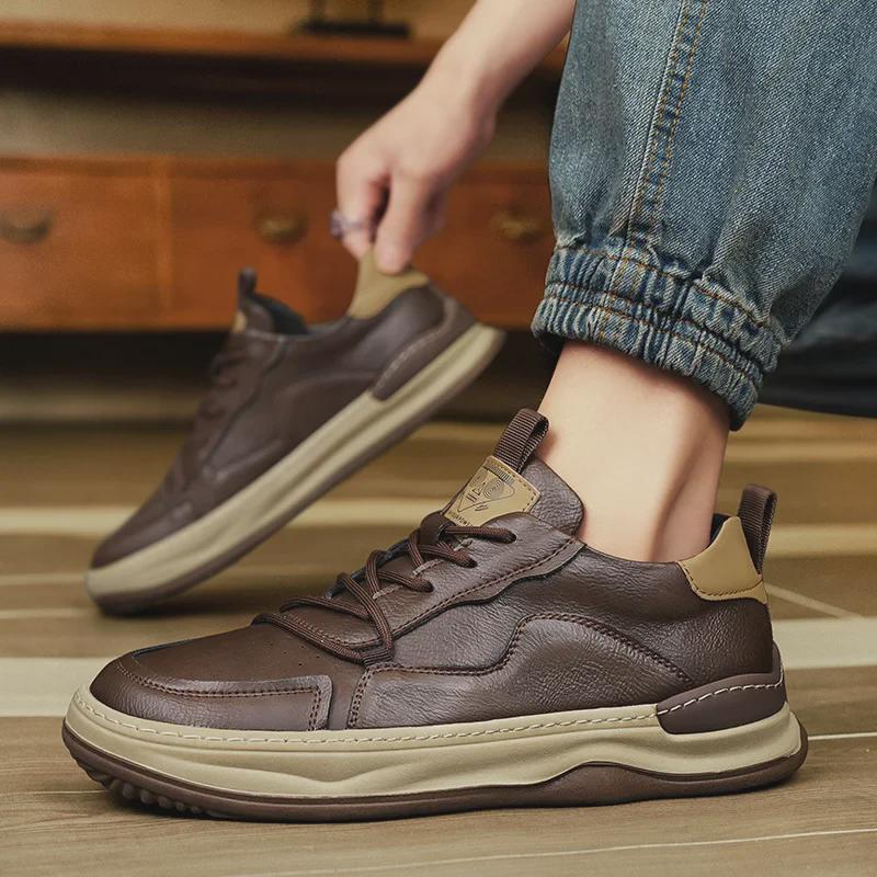 Men's Trendy Waterproof Leather Sports Casual Outdoor Shoes