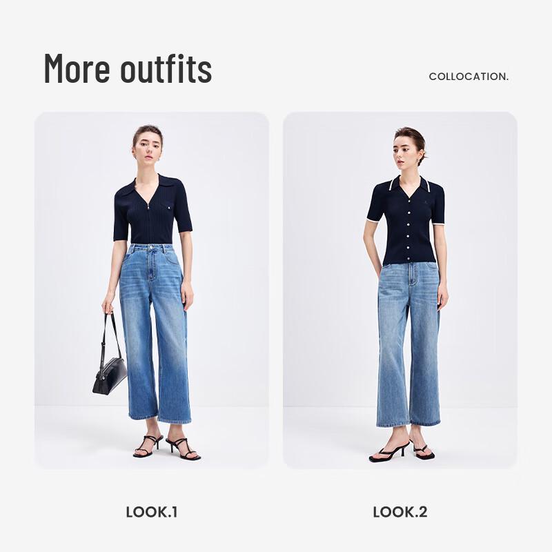 Navigare Women's Commuter Straight-Leg Cropped Jeans