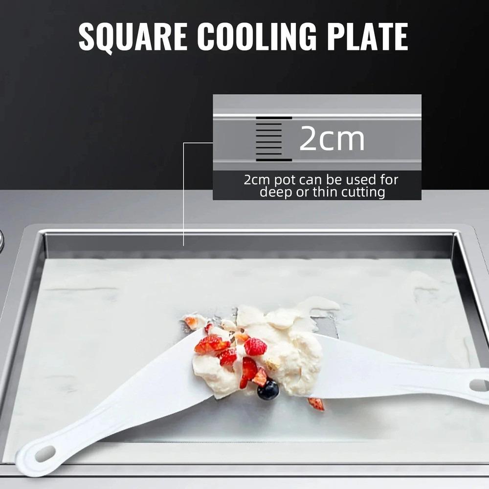 Zmrzlinové rolky Stroj na rolování zmrzliny Mrazák Stroj na točenou zmrzlinu