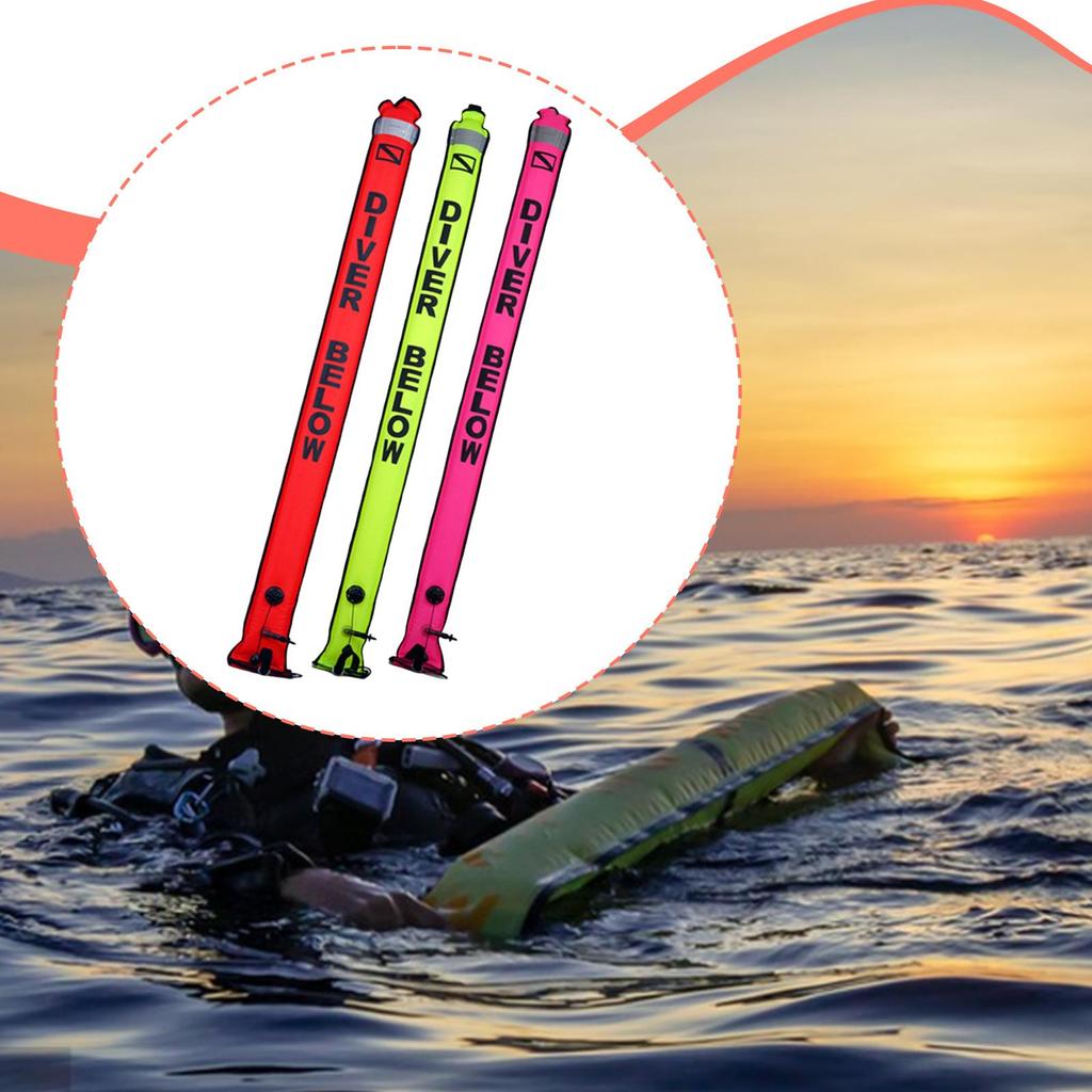 Surface Marker Buoy, Buoy Scuba Gear for Underwater Gear Compact Snorkeling Inflatable Tube Aignal Tube,