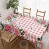 Floral Rose Butterfly Rectangle Table Cloth for Table Decor Kitchen Dining Waterproof Reusable Tablecloth for Tables Picnic