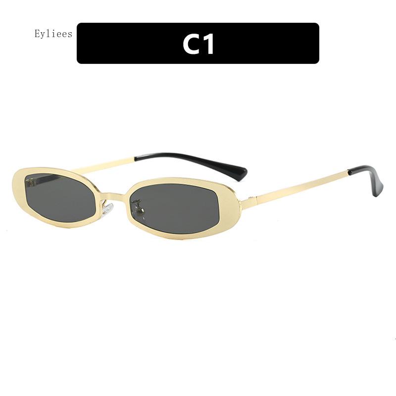 New Neutral Retro Sunscreen Sunglasses Fashion Small Frame Cat Eye Metal Travel Sunglasses UV400 Designer Gafas De Sol