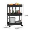2/3/4 Layer Narrow Gap Storage Rack Shelves Organizer Open High Capacity Save Space Mobile Shelving for Kitchen Bathroom