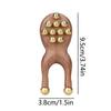 12 Copper Beads Guasha Face Massager Tool Wooden Handle Fascia Lifting Face Manual Massager Frog Shape Handheld