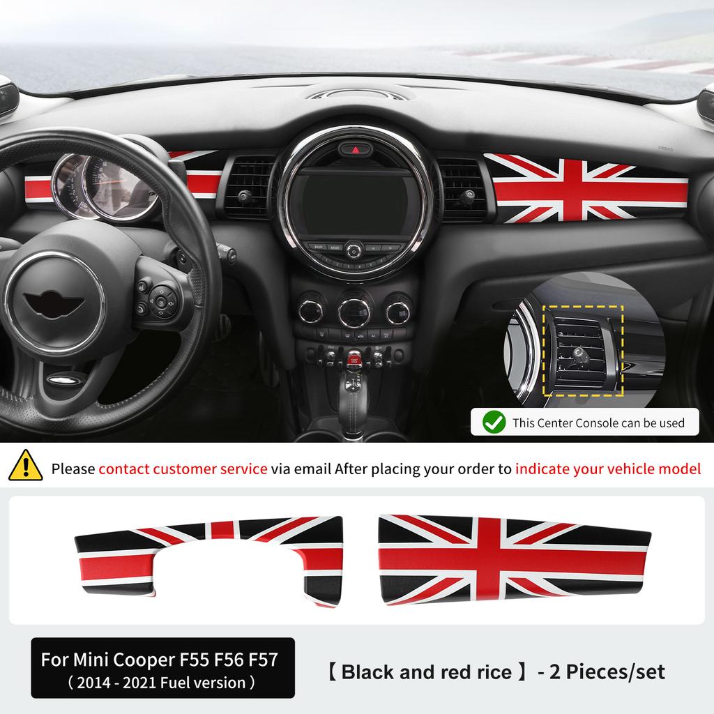 Car Dashboard Decorative Shell ABS Leather For Mini Cooper F55 F56 F57 2014-2021 Center Console Decorative Shell Car Accessories