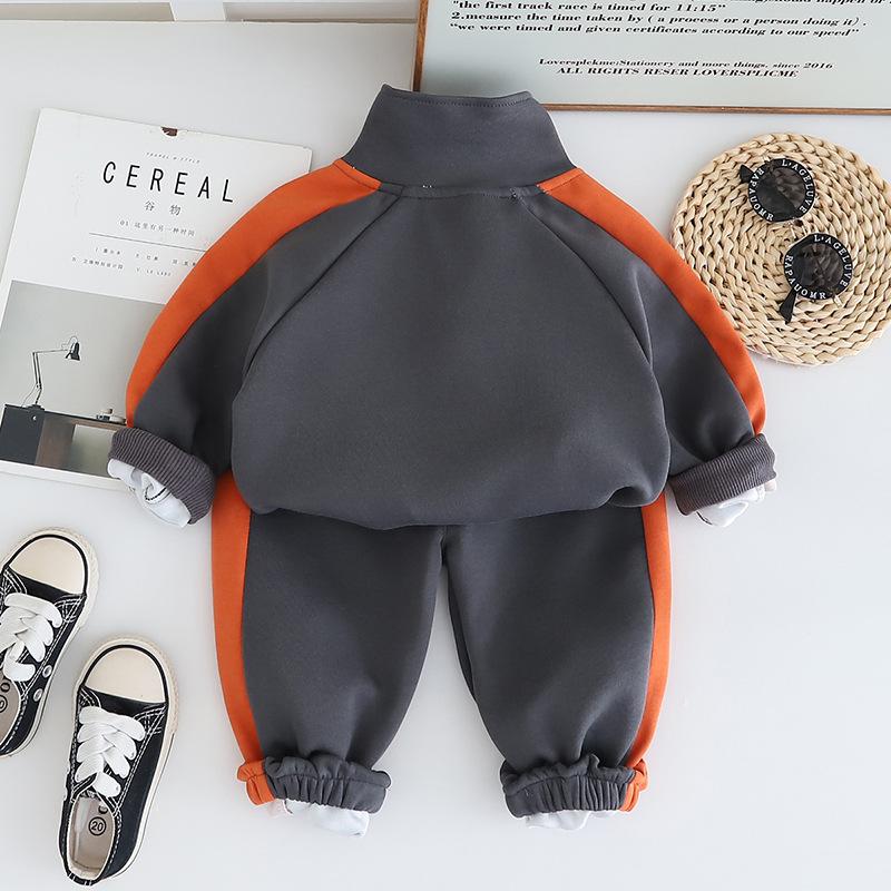 Children's Set Spring and Autumn Boys' Sports and Leisure Two-piece Set Baby Clothes Spring Clothing Korean Hoodie Set