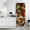 Refrigerator Fridge Cover Fruits Stickers Door Landscape Plant Sea Vinyl Self Adhesive Kitchen Furniture Decor Wrap Freezer Sticker Diy