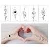 10 pièces tatouages ​​temporaires imperméables géométriques réalistes conceptions durables tatouages ​​géométriques pour hommes et femmes