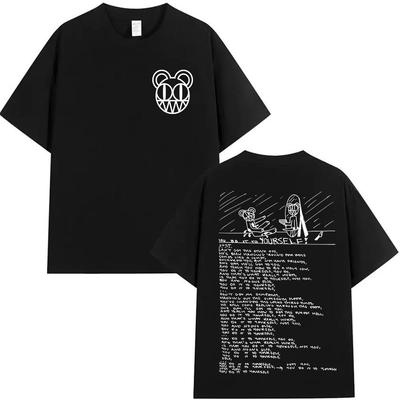 Rock Band  Radiohead Tour 2025 Album T Shirts Men Women Retro Fashion Short Sleeve T Shirt Casual Oversized 100 Cotton TShirts