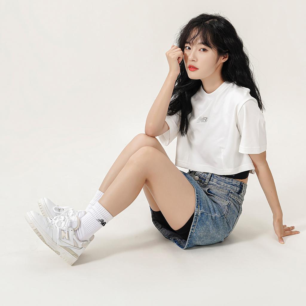 New Balance 550 Sølv Bjørk Dame Joggesko Hvit BBW550WS