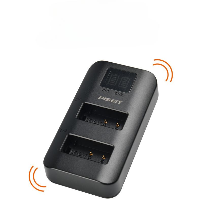 Pinson LP-E17 Dual Slot Charger Dual Charge for Canon EOS 750D RP 760D 77d 800d 2