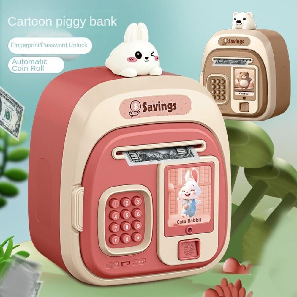 Blokada hasłem Automatycznie zwijana skarbonka Przypomnienie głosowe Skarbonki dla dzieci Dorośli/Dziewczynki/Chłopiec