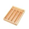 Bamboo Storage Box: 5-Compartment Cutlery and Silverware Tray for Kitchen or Bedroom