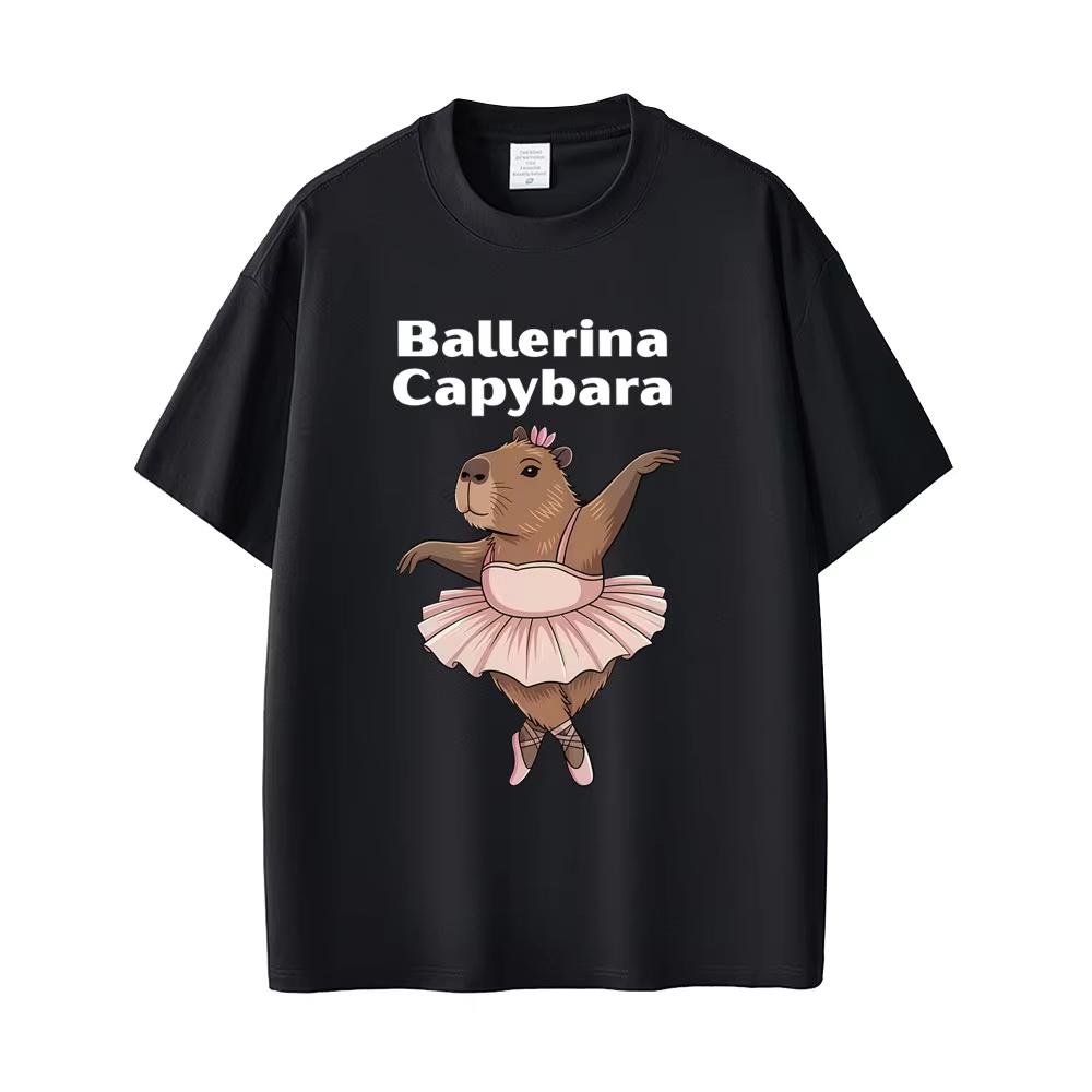 

Italian Brainrot Ballerina Capybara Funny Meme Tshirt Unisex Women Casual Humor Tee Unisexs Clothing pure Cotton Short Sleeve Top XL