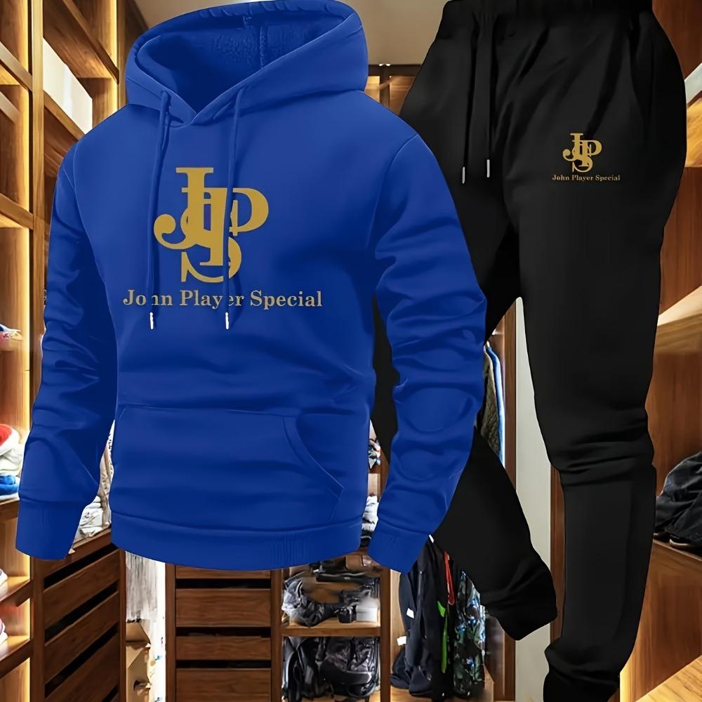 

Men S Long Sleeve Hoodie Set, Casual Sports Stylish Sweatshirt And Pants XXL