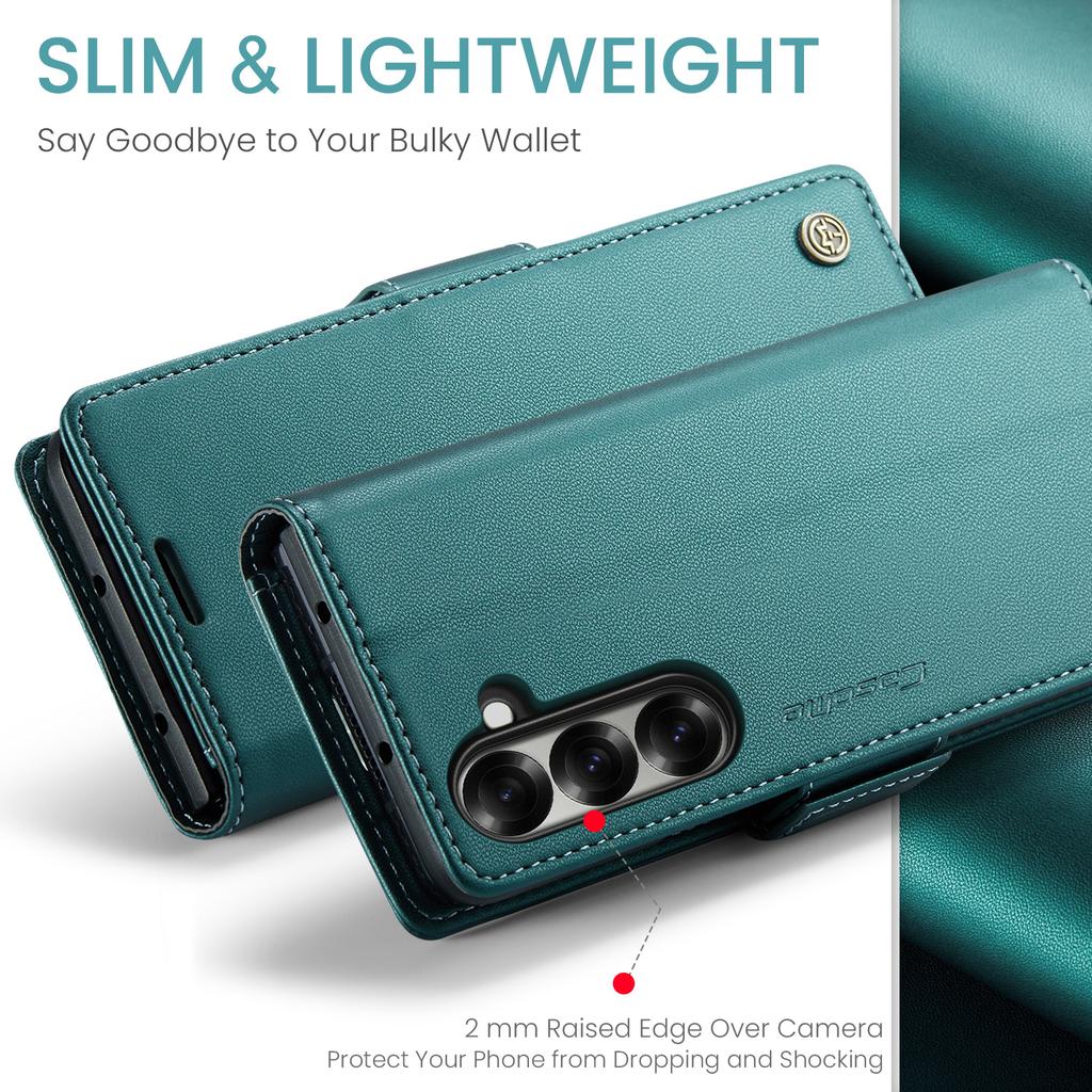 För Samsung Galaxy Z Fold7 5G Fodral CASEME 023-serien RFID-blockerande Läderplånbok Stöd Telefonfodral