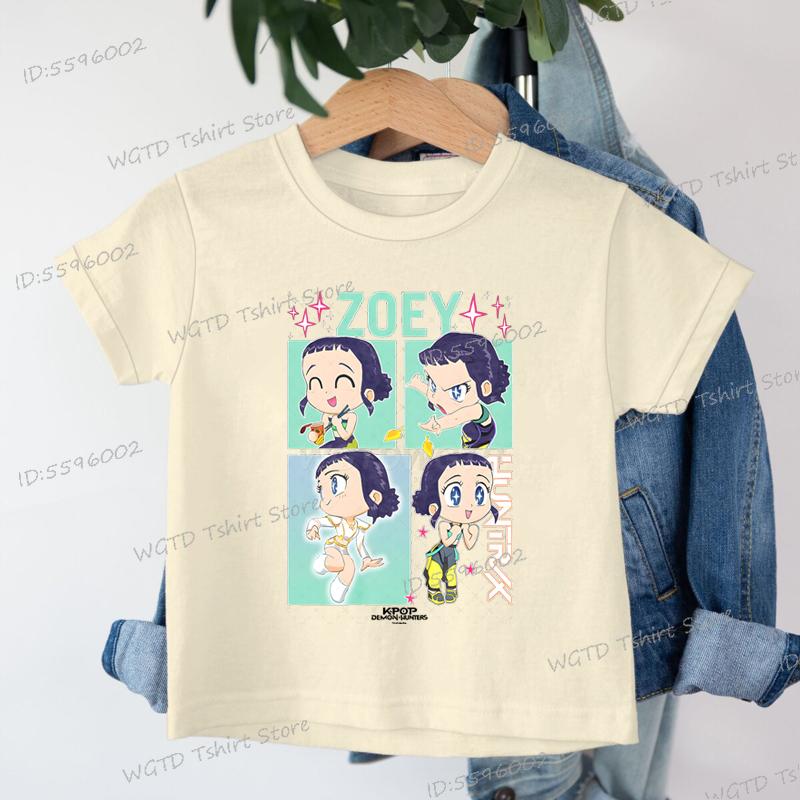 Hot Movie Fans Zoey Printed T-shirt Kids New Cartoon Soft Cotton Baby Girls T Shirt Tops K-Pop Cotton Toddler Girl Clothes