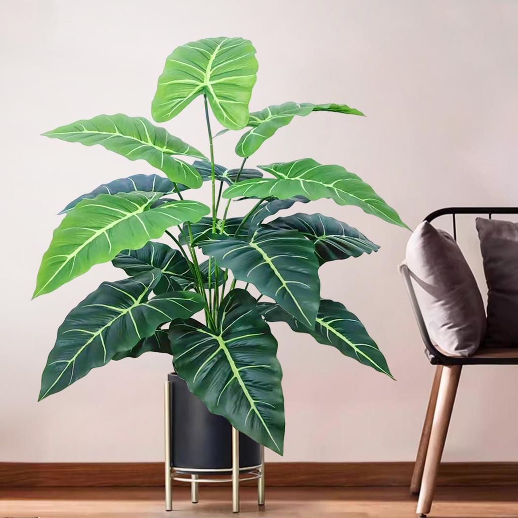 For 60-107cm Artificial Flowers Calla Lily Horseshoe Leaf Turtle Leaf Bobcat Leaf Fake Plant Ornamental Holiday Home Decoration