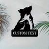 Metal Wolf Wall Decor Personalized Name Sign House Number Modern Home Office Living Room Rustic Art