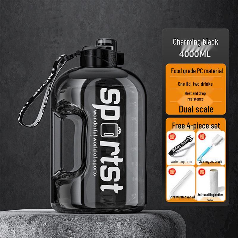 Large Capacity Sports Water Bottle - Portable Plastic for Fitness, Students, and Everyday Use