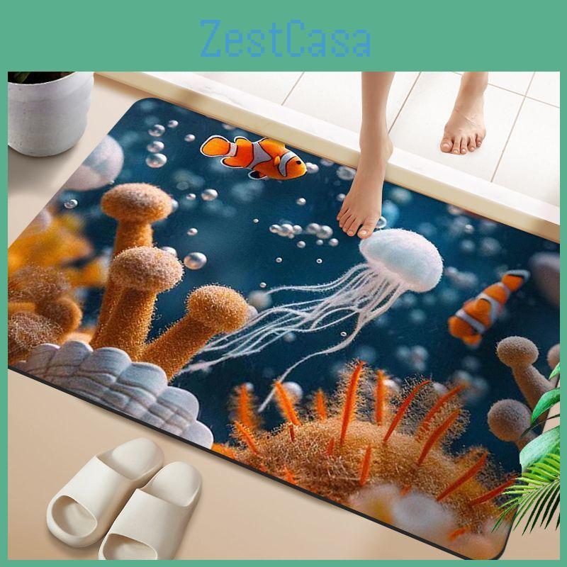 Bathroom Mud Diatom Home Soft Floor Mat Quickdrying Waterabsorbing Bathroom Nonslip Mat Toilet Restroom Foot Mat