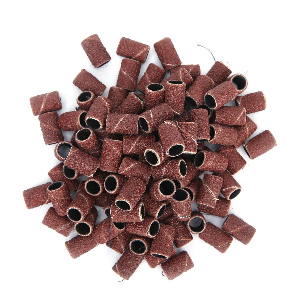 400pcs Manicure Pedicure Nail Art Sanding Bands 80# 120# 180# 240# Grit with Shaft
