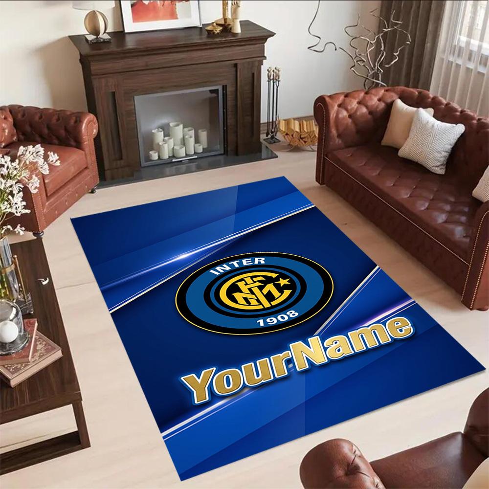 Inter Milan Customized Name Area Rug Perfect for Living Rooms Decorate room Playrooms Balcony Anti-slip Rug Anime Office Decor Spiritual Gift