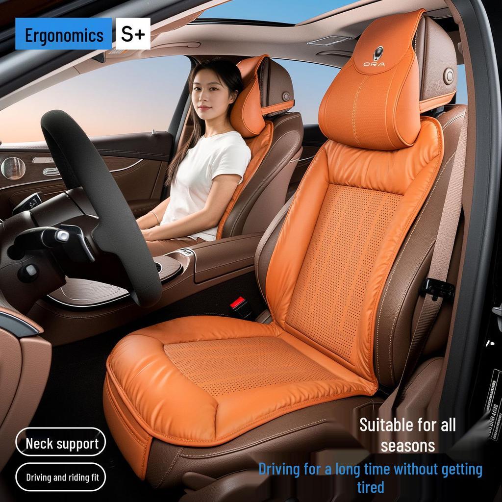 ORA Automobile 5EV Integrated Seat Cushion Backrest for Haomao Shandianmao/Baimao Haomao GT - Breathable, All-Season Use