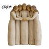 Meaningful Sisterhood Keepsakes Wooden Figurine, Handcrafted Friendship Sculpture for Living Room Fine Carved Statuettes Bedroom Tabletop Ornament,