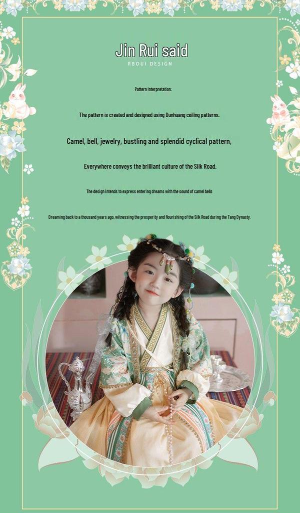 Autumn Western-Style Ethnic Hanfu: Girls' Retro Performance Costume