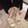 Direktverkauf ab Werk Xiaoxiangfeng Hausschuhe Damen Sommer Mode 2025 neu Sommer flacher Boden Ein-Wort coole Hausschuhe ins Tide