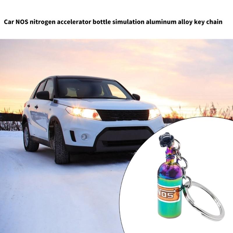 Bottle Replication Keychain, Aluminum Simulation Keyring, Unique Car Decors Accessory Suitable for Drivers