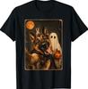 German Shepherd Dog Ghost Boo Selfie Meme Halloween Men T-Shirt