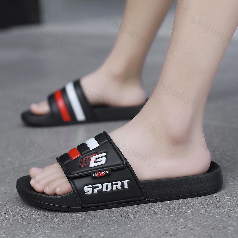 Mens Slippers Summer Outdoor Beach Shoe Indoor Home Slippers Soft Comfortable Family Flat Bathroom Slippers Mens Sandals
