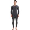 LangSha Women's Thermal Underwear Set Autumn Top and Bottom Antibacterial Mite-Resistant Thin Round Neck Base Layer Thermal Wear