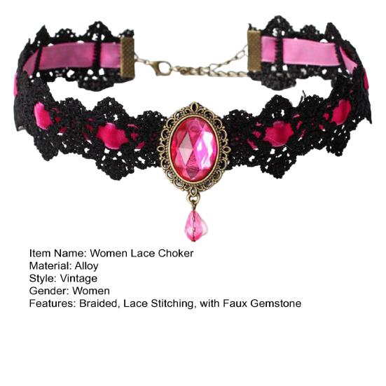 Choker Necklace Aesthetic Female Decorative