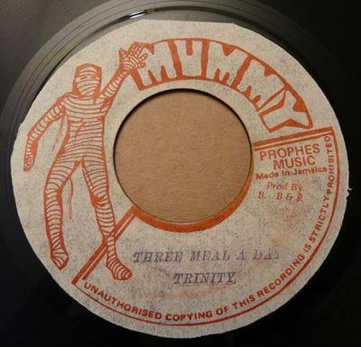 7inch Record TRINITY - Three Meal A Day NONE Mummy 1976 Jamaica Reggae, Ska & Dub Used