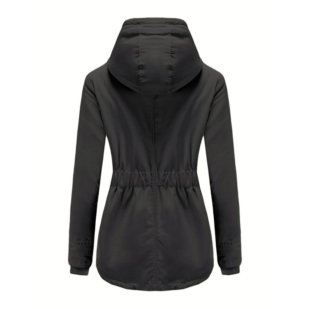 Autumn Winter Fleece Lined Hooded Jacket Waterproof Top for Men Women, Hot Popular Casual Outerwear