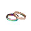 Men’s 4mm Polished Titanium Steel Ring, Mirror Finish, Versatile Casual Style, Stainless Steel Band.