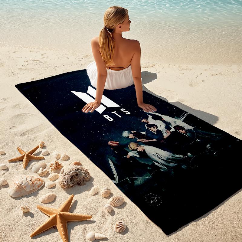 Love Letter Bts Towel Large Quick-Drying Microfiber soft S-Square Pants-s Beach Towel for Travel Fitness Bathing Camping. 0730s132