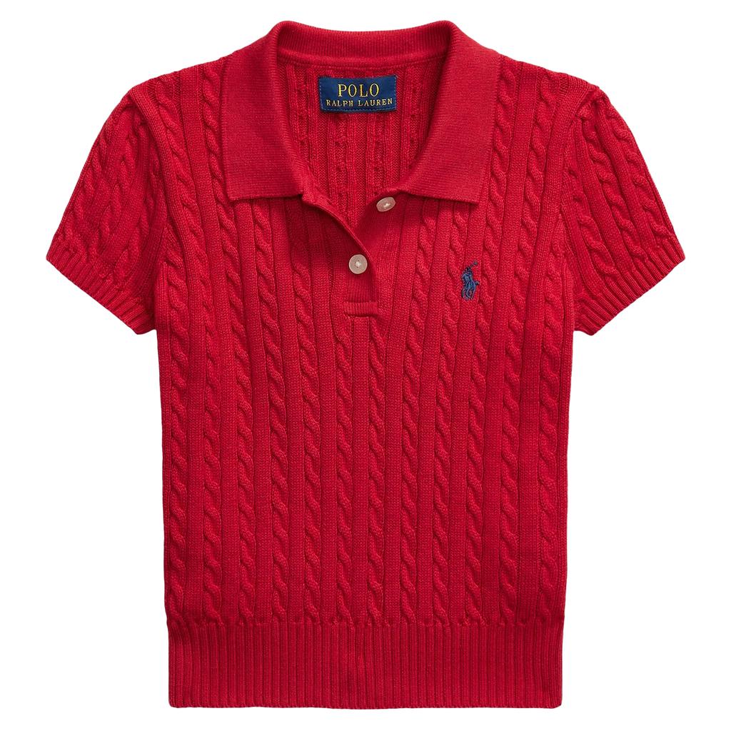 Ralph Lauren Childrens/Kids Cable Knit Regular Short-Sleeved Polo Shirt