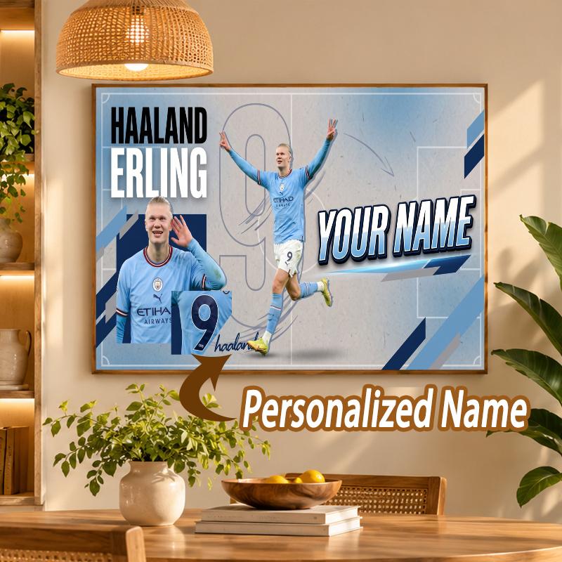 Custom Name Erling Haaland 5D Diamond Painting Personalized Full Drill Diamond Art Kit Gift
