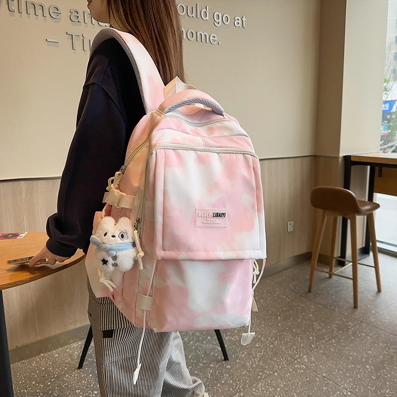 Women's Large Capacity Backpack Computer Travel Backpack Lightweight Senior High School Student Schoolbag