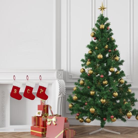 Julstrumpa Slitstarkt lyxigt brev broderat stickat julstrumpa hänge juldekor